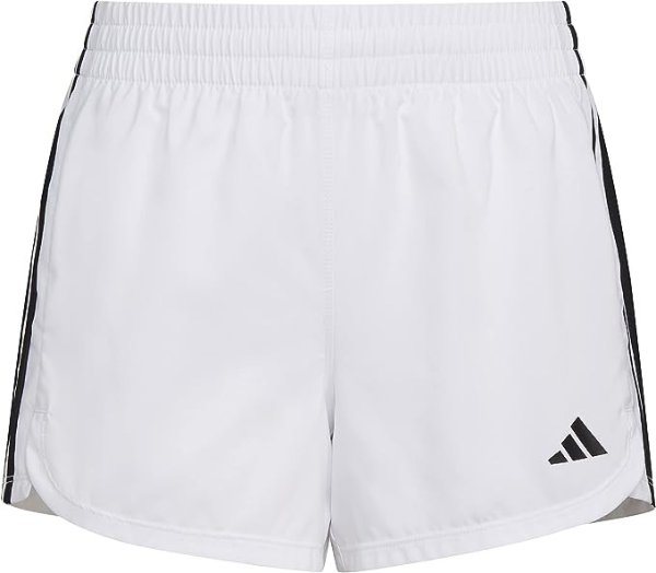 Girls' Big Aeroready 3-Stripes Woven Pacer Color Shorts