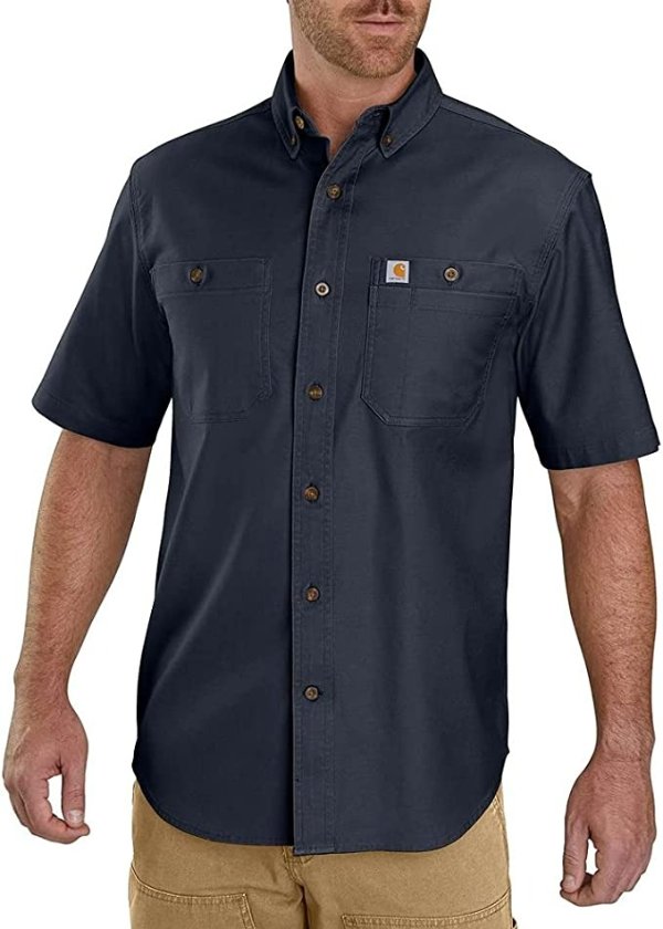 男式 Rugged Flex Rigby 短袖工作衬衫