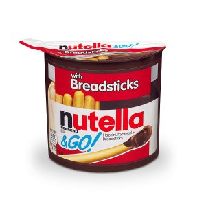 Nutella & Go Snack Packs, Chocolate Hazelnut Spread with Breadsticks 1.8 oz, Pack of 12