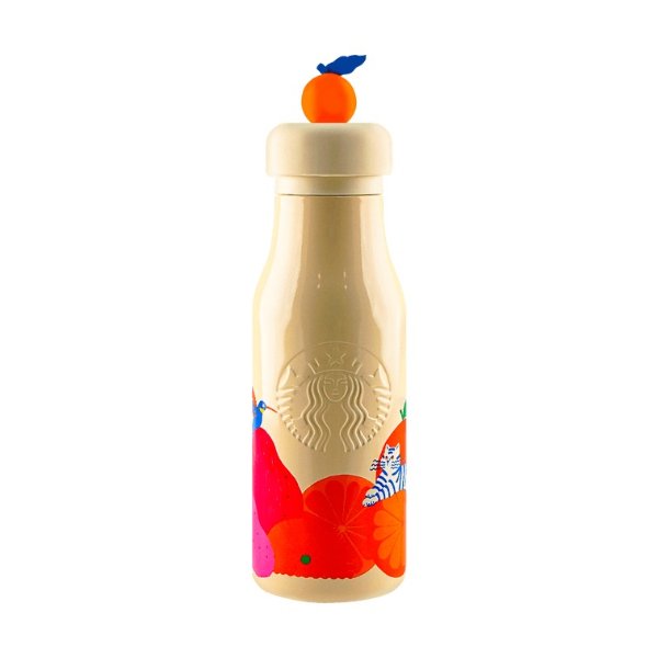 【夏季限定】日本STARBUCKS星巴克 夏日鲜橙不锈钢水瓶 保冷保温瓶保温杯子 473ml | 亚米
