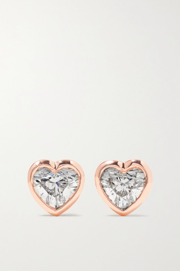 18-karat rose gold diamond earrings