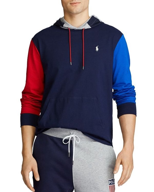 Jersey Color-Block Hooded Tee