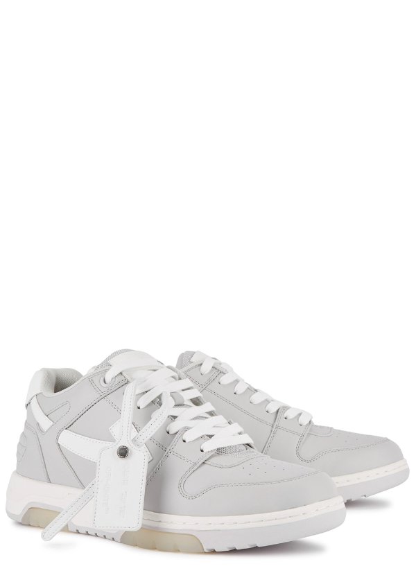 Out of Office grey leather sneakers
