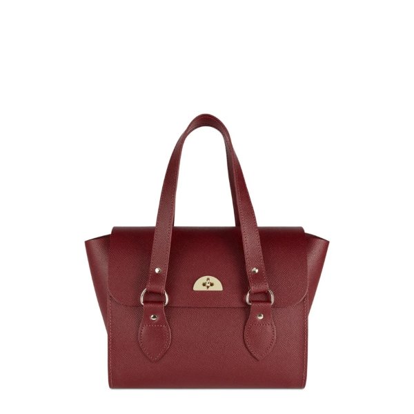 The Small Emily Tote - Rhubarb Red Saffiano