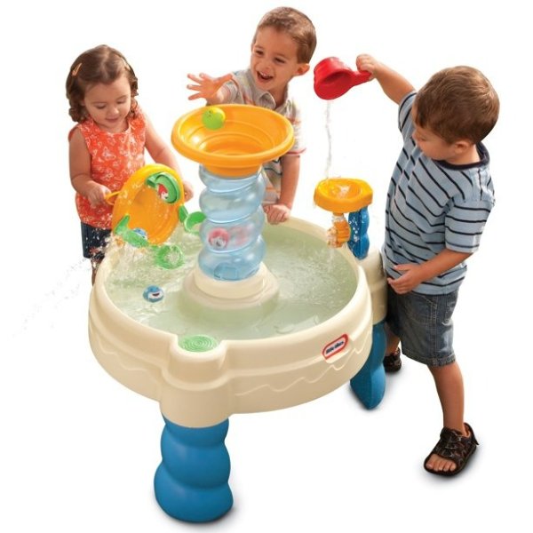 Spiralin' Seas Water Park Water Table with Lazy River Splash Action, Water Wheel and 6 Piece Accessory Set, Outdoor Backyard Play Set for Toddlers Kids Boys Girls Ages 2 3 4+ Year Old