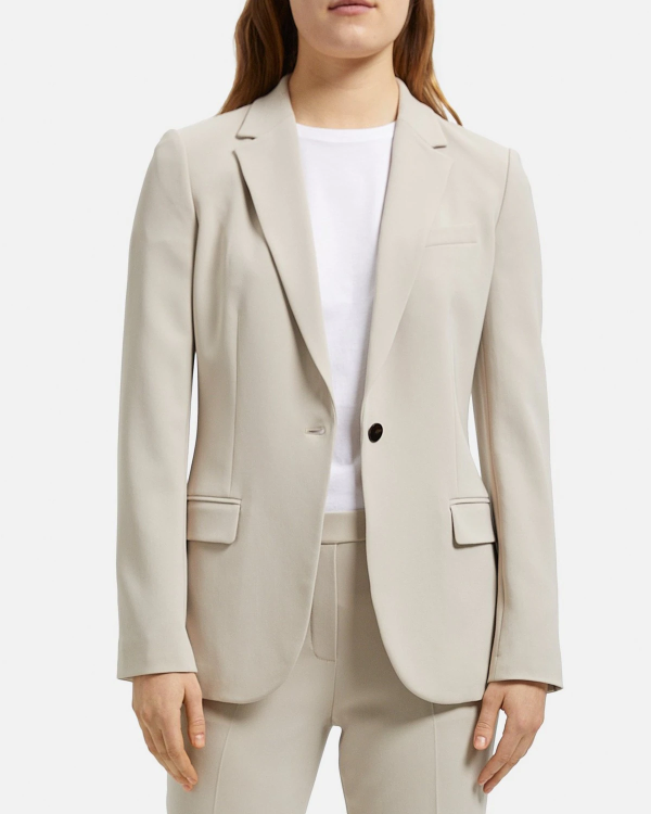 Fitted Blazer in Crepe