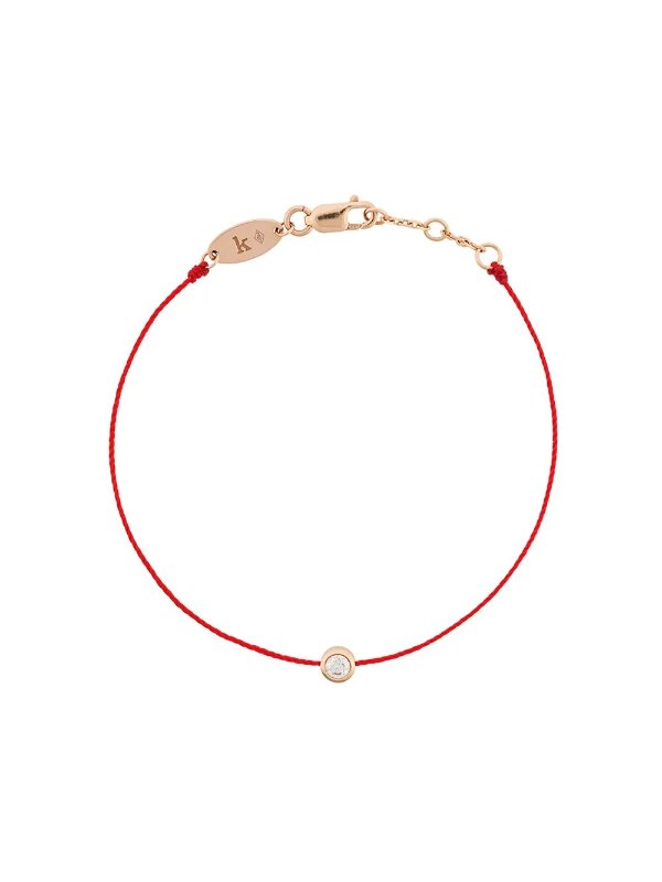 18kt rose gold and diamond string bracelet