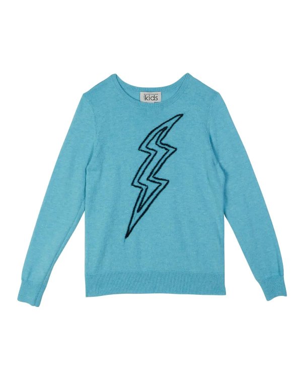 Lightning Bolt Embroidery Top, Size 8-14