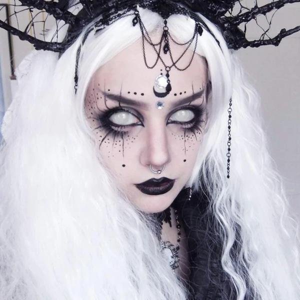 Halloween White out Colored Contact Lenses             &ndash;     BEAUEYE