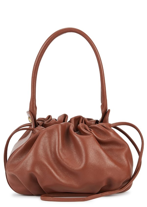 Bonnie brown reversible leather shoulder bag