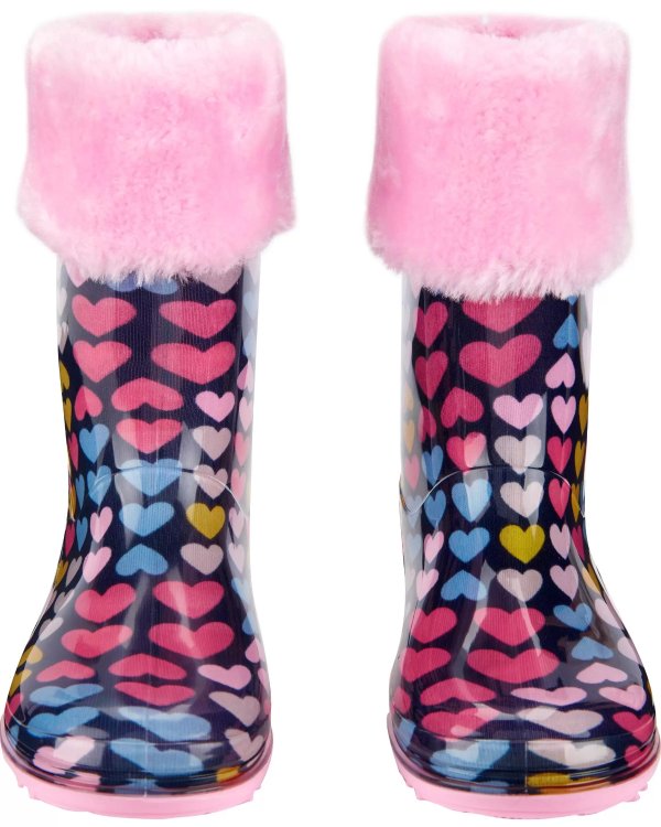 Fleece-Lined Rain Boots