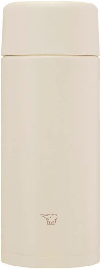 Mahobin Water Bottle, Seamless 12.2 fl oz (360 ml), Screw, Stainless Steel Mug, Sand Beige, Integrated Washer and Washer, Easy to Clean, 2 Pieces Only SM-ZB36-CM