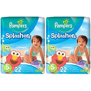 Pampers Splashers Disposable Swim Diapers, Size 5 - 44 Count