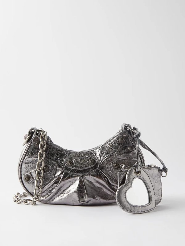 Le Cagole XS metallic-leather shoulder bag | Balenciaga