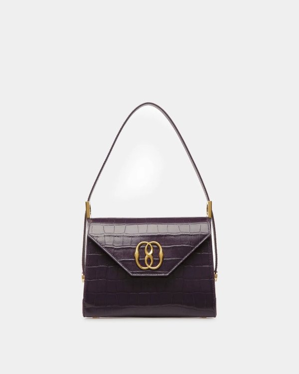 Emblem Top Handle Bag In Orchid Leather