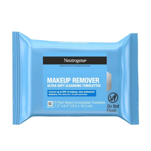 Makeup Remover Wipes and Face Cleansing Towelettes, 25Ct