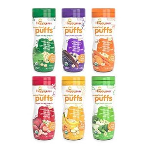 Happy Baby Organic Superfood Puffs, Variety Pack, 2.1 Ounce (Pack of 6) @ Amazon