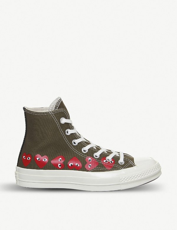 x Converse heart-print canvas trainers