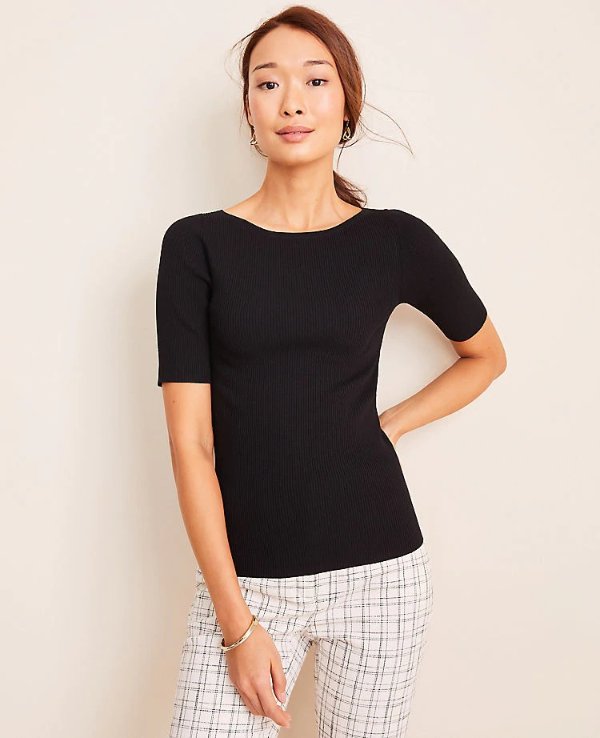 Boatneck Perfect Pullover | Ann Taylor