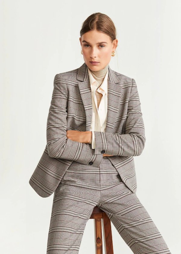 Check structured blazer - Women | OUTLET USA