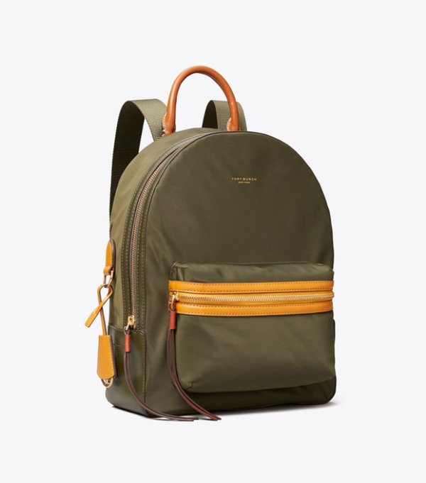 PERRY NYLON COLOR-BLOCK ZIP BACKPACK