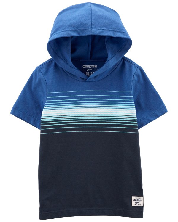 Baby Striped Hooded Jersey Tee