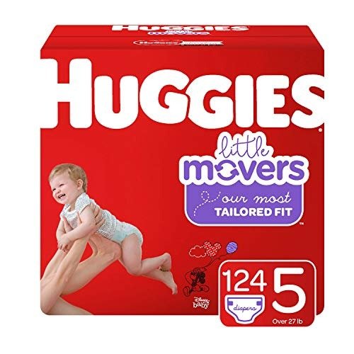 Little Movers 5 (27+ lb.)号尿不湿, 124 片