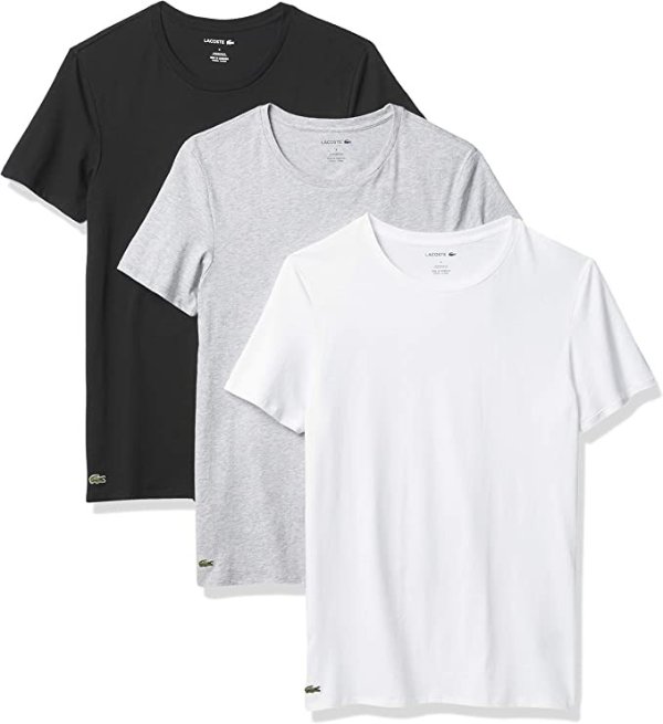 Men's Essentials 3 Pack 100% Cotton Regular Fit Crewneck T-Shirts Core