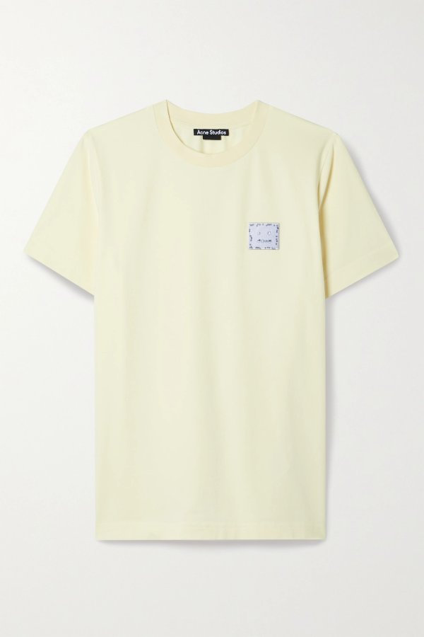 Appliqued stretch-cotton jersey T-shirt