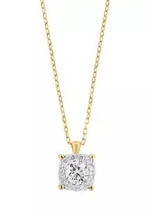 1 ct. t.w. Lab Created Diamond Pendant Necklace in 14K Yellow Gold