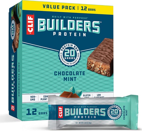 CLIF BUILDERS - Protein Bars 2.4 Ounce, 12 Count