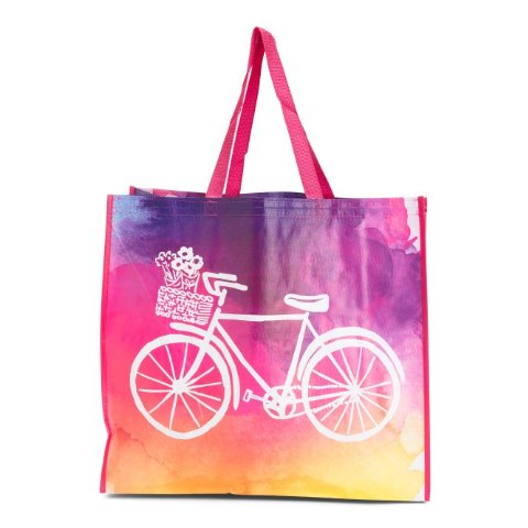 T.J. TJMaxx Shopping Bag Colorful Bicycle LOTS of BIKES 🚲Reusable Tote New!