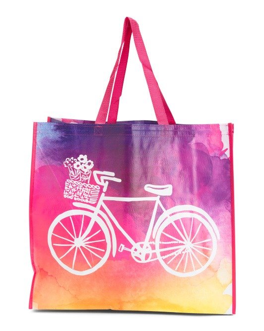 Watercolor Bikes Reusable Bag