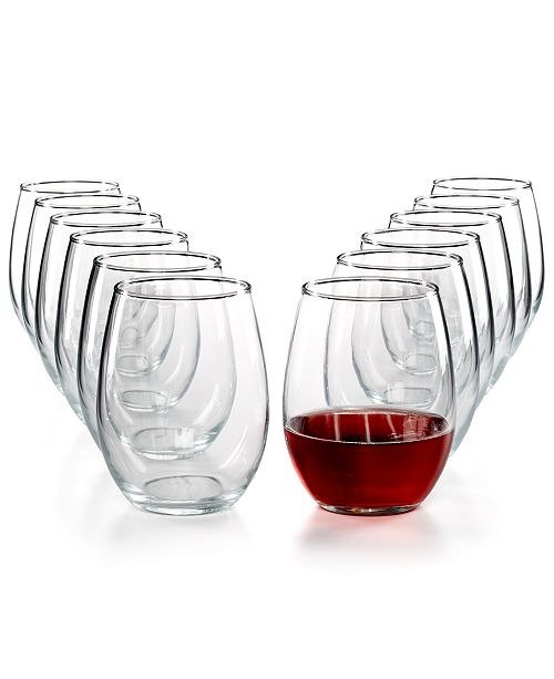 12-Pc. Stemless Wine Glasses Set, Created for Macy's