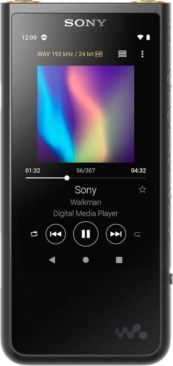 Nw-ZX507 64GB Walkman Hi-Res Digital Music Player with 3.6" Touch Screen, Aluminium Body, Android 9.0, S-Master Hx, DSEE-Hx, Wi-Fi & Bluetooth and USB Type-C - Black
