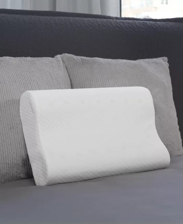 Clean Comfort Memory Foam Contour Pillow, Standard/Queen