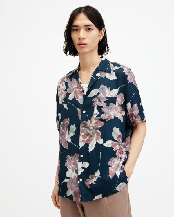 Zinnia Floral Print Relaxed Fit Shirt