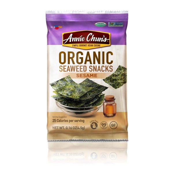 Annie Chun's Organic Seaweed Snacks, Sesame (Pack of 12)
