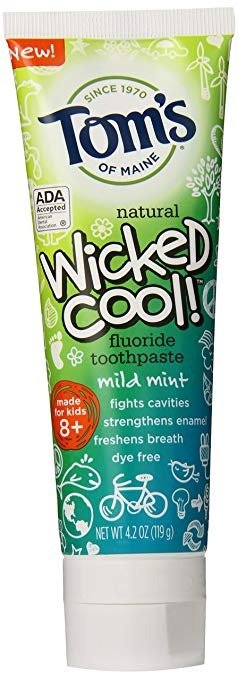 Wicked Cool! Toothpaste Anticavity with Fluoride, Mild Mint 4.2 oz (Pack of 2)