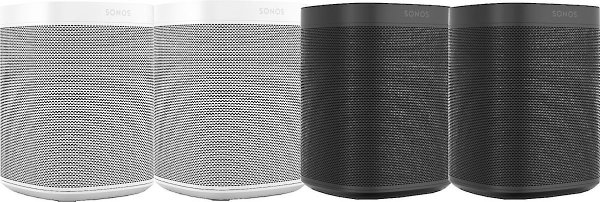 Sonos One 4-pack (2 Black, 2 White) Four wireless streaming smart speakers with built-in Amazon Alexa, Google Assistant, and Apple AirPlay® 2 at Crutchfield