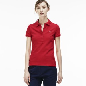 Lacoste Women's Slim Fit Stretch Piqué Polo Shirt