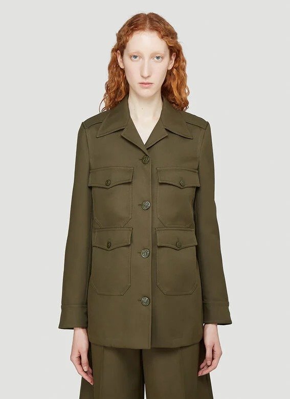Eliza Military Jacket in Green