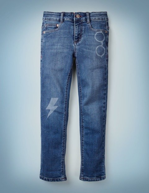 Lightning Bolt Slim Jeans - Mid Vintage | Boden US