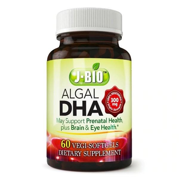 J-Bio™ 300 mg Algal DHA 60 Veggie Softgels