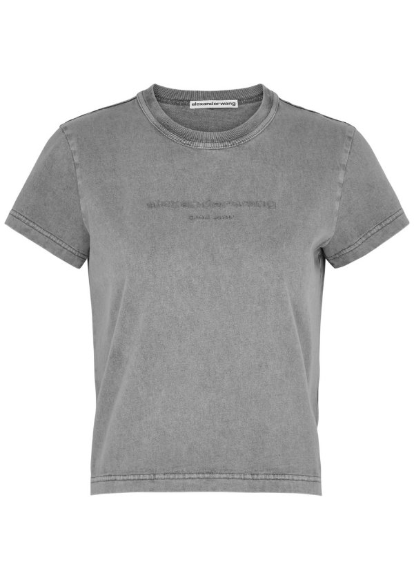 ALEXANDER WANG Logo-embossed cotton T-shirt