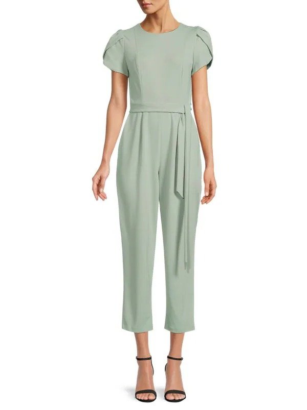 Belted Cropped Jumpsuit