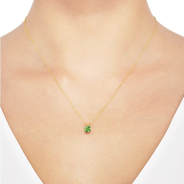 1 ct. t.w. Peridot Pendant Necklace in 14K Yellow Gold