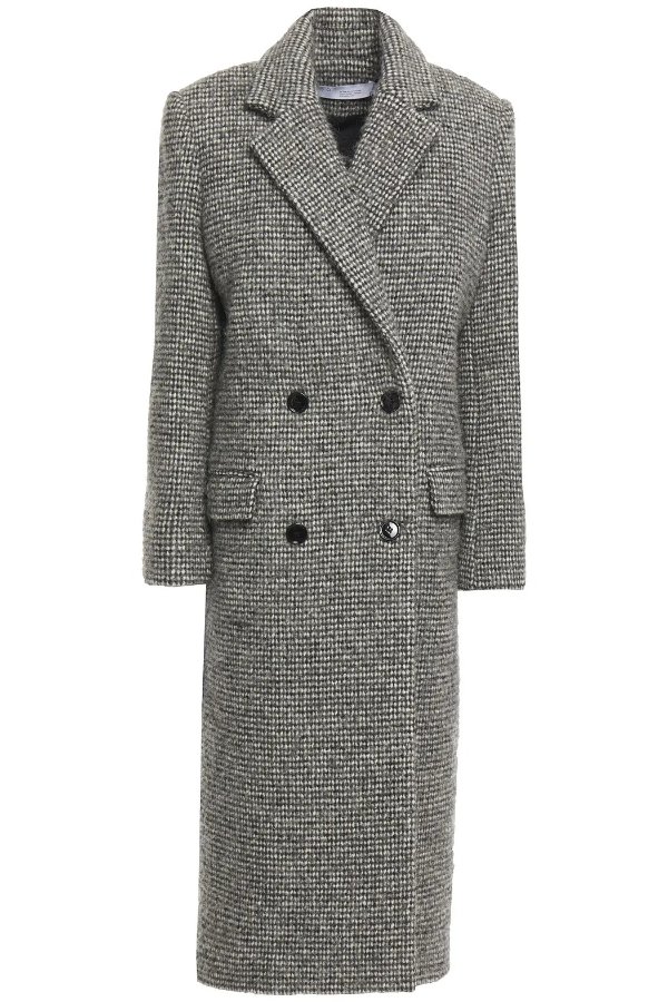 Sikinos double-breasted wool-blend boucle coat
