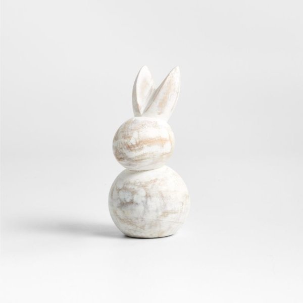 Small Wood Easter Bunny 6" + Reviews | Crate & Barrel