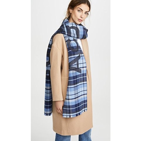 Acne StudiosVictoria 蓝色格纹围巾